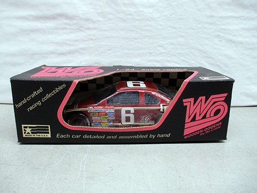 image of Wooden Wooden Mark Martin Folgers No. 6 Die-Cast Racing Car with Box