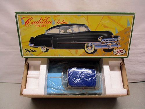 image of Japanese Friction Cadillac Sedan Type 1950 Model in Original Box
