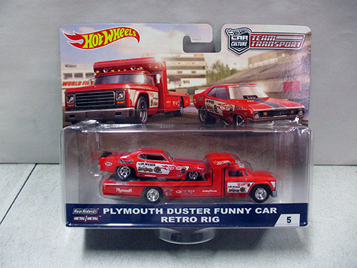 image of Hot Wheels Team Transport Plymouth Duster Set