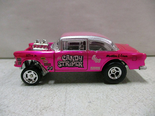 image of Hot Wheels Candy Striper '55 Chevy Gasser Diecast Car