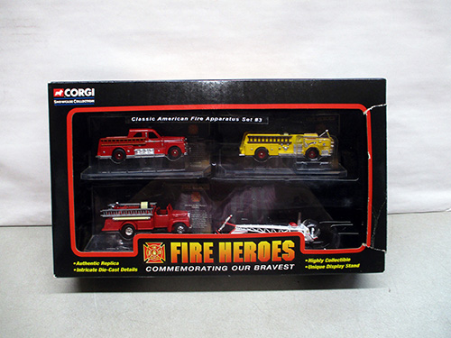 image of Corgi Fire Heroes Classic American Fire Apparatus Set #2