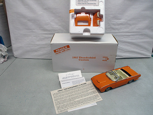 image of Danbury Mint 1962 Thunderbirds Custom Model Car with Original Packaging