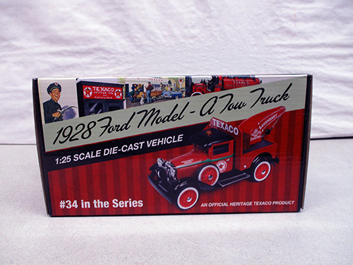image of Vintage Fuel 1928 Ford Model A Texaco Tow Truck Die-Cast Vehicle