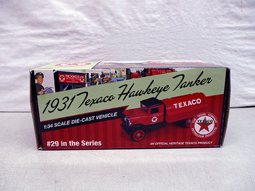 image of Vintage Fuel 1931 Texaco Hawkeye Tanker Die-Cast Vehicle