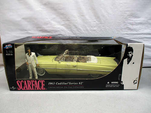 image of Scarface 1963 Cadillac Series 62 1/18 Die-Cast Model