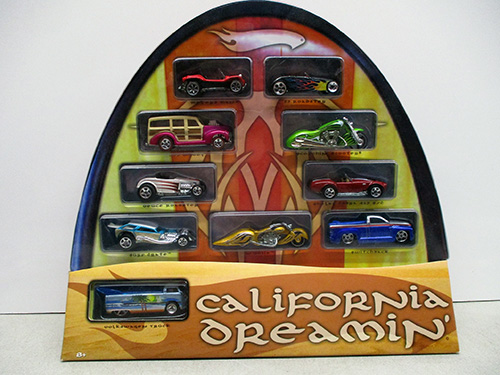 image of Hot Wheels California Dreamin' 10-Pack Gift Set