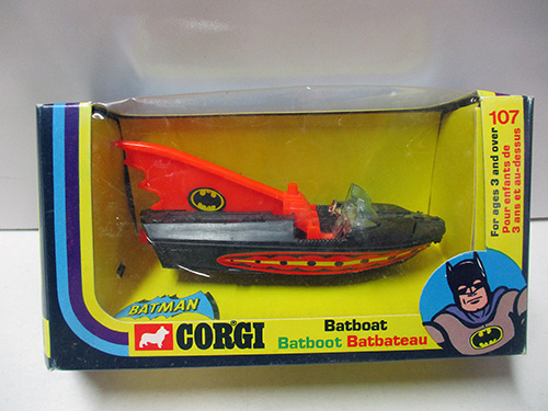 image of Corgi Batman Batboat No. 107 in Original Packaging