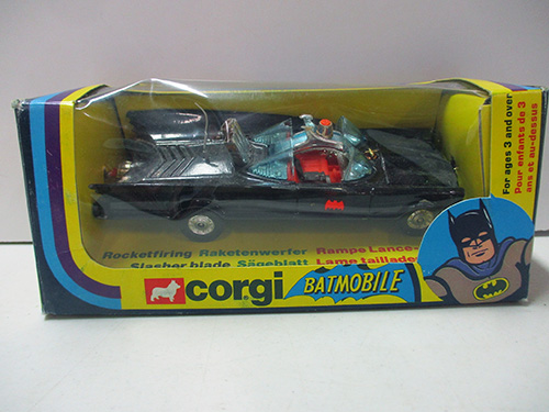image of Corgi Batmobile Die-Cast Toy Car in Original Packaging