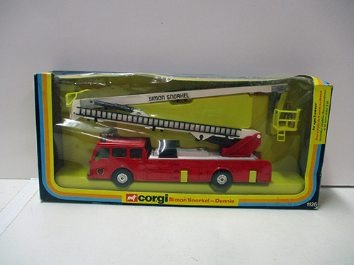 image of Corgi Simon Snorkel Dennis Fire Truck 1126 in Box