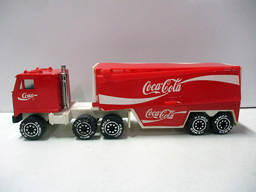image of Buddy L Coca-Cola Branded Toy Truck with Trailer