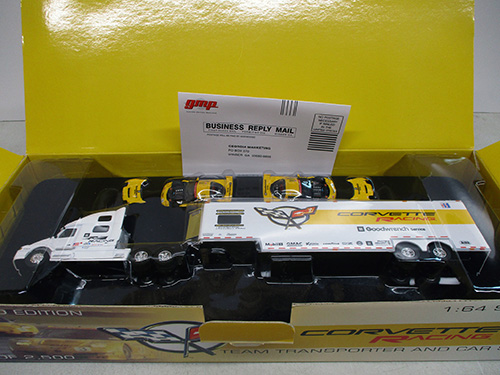 image of GMP Corvette Racing Team Transporter and Cars Set