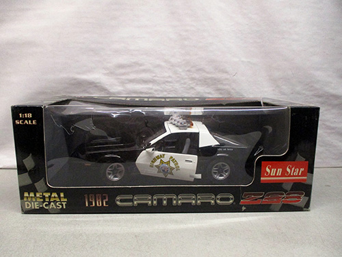 image of Sun Star 1:18 1992 Camaro Z28 Police Die-Cast Model