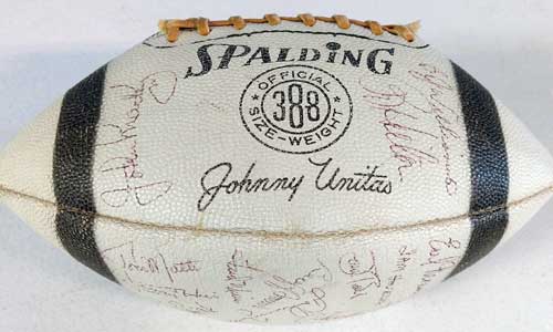Baltimore Colts Autographed Football-1