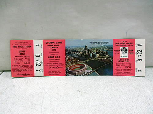 image of 1970 Three Rivers Stadium Opening Game Ticket