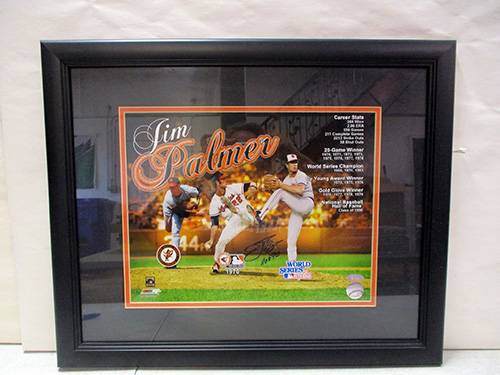 image of Jim Palmer Framed Autographed Photo with Career Stats