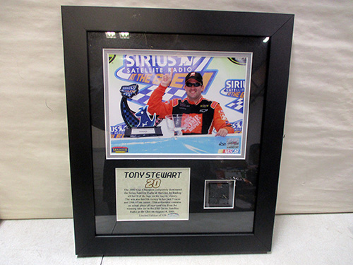 image of Tony Stewart Framed Memorabilia Display