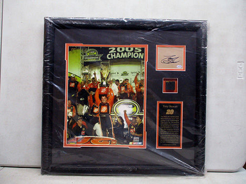 image of 2005 NASCAR Champion Tony Stewart Framed Memorabilia