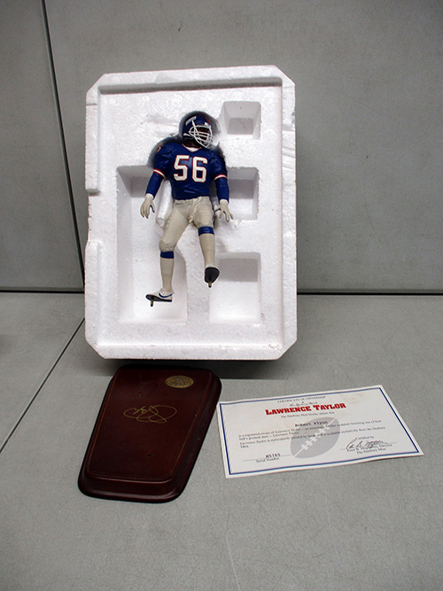 image of Danbury Mint Lawrence Taylor Action Figure with Certificate and Stand