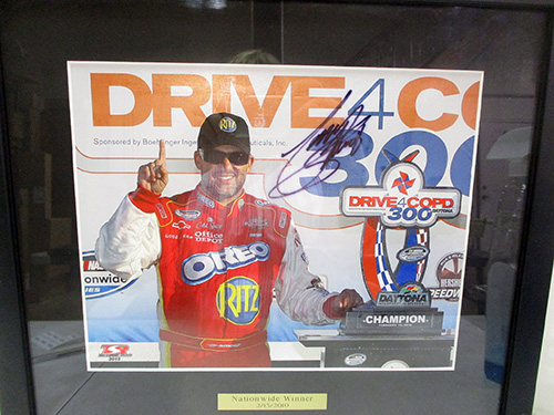 image of Tony Stewart Framed Autographed NASCAR Photo