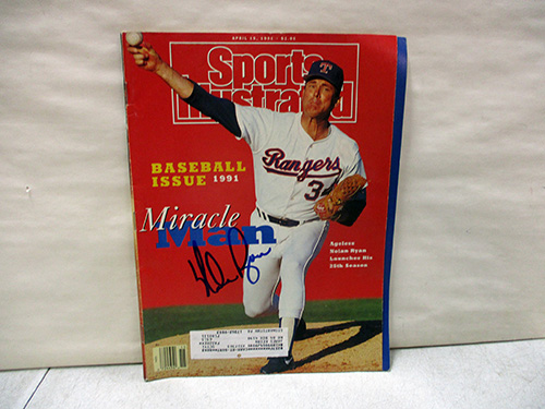 image of 1991 Sports Illustrated Signed Nolan Ryan Issue