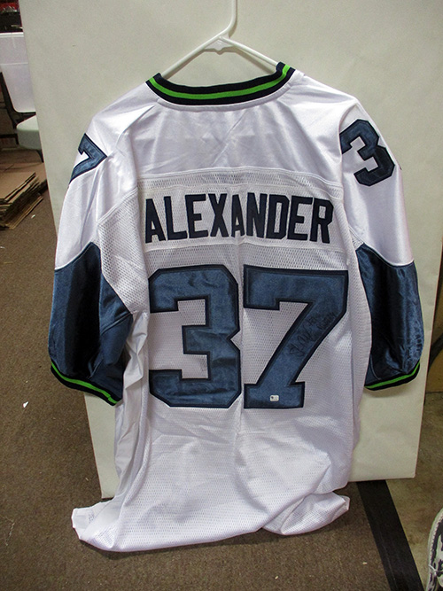 image of Autographed Seattle Seahawks Shaun Alexander Jersey #37