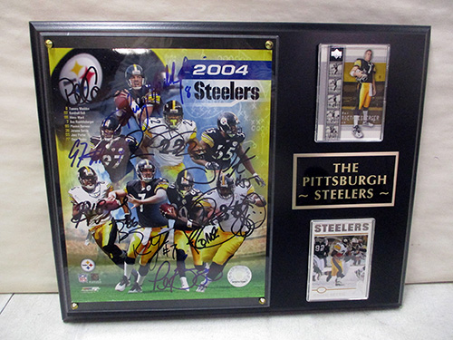 image of Framed 2004 Pittsburgh Steelers Autographed Memorabilia