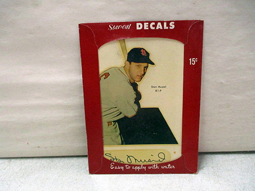 image of Stan Musial Stancel Decals in Original Packaging