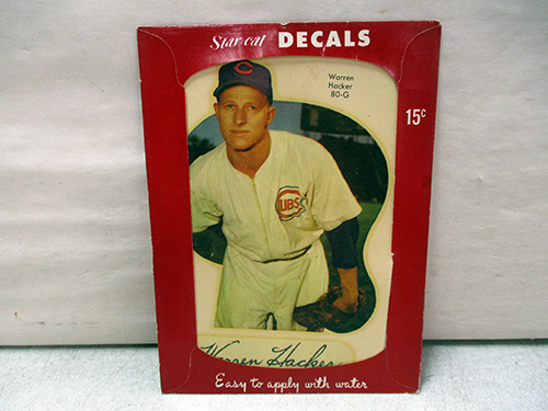 image of Warren Hacker Star-Cal Decal in Original Packaging