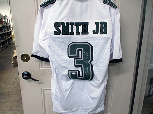 image of Nolan Smith Jr. autographed Eagles jersey