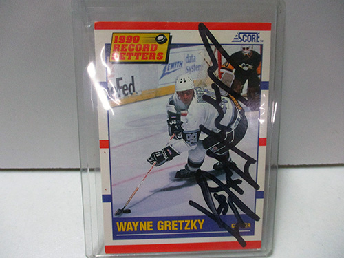 image of 1990 Score Wayne Gretzky Record Setters Signed Card