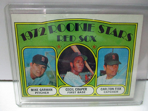 image of 1972 Topps Red Sox Rookie Stars Carlton Fisk Baseball Card