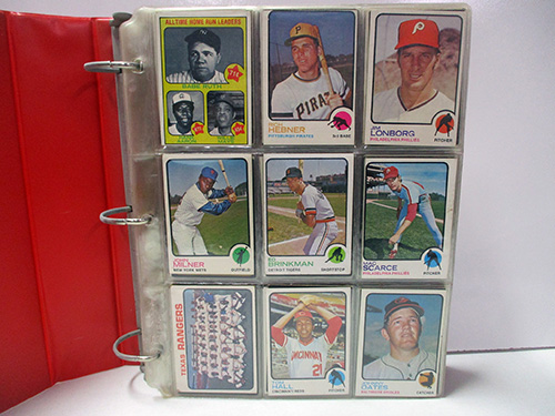 image of 1973 Topps Set Baseball Cards in Binder
