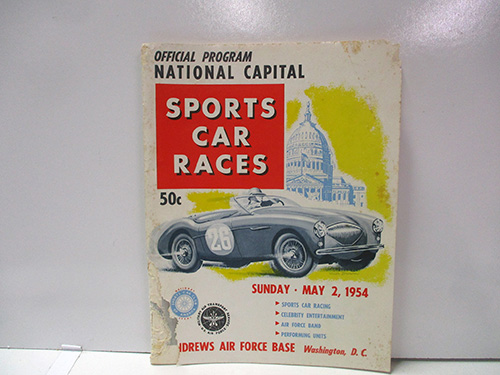 image of 1954 National Capital Sports Car Races Program