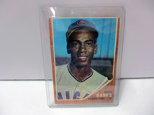 image of 1962 Topps Ernie Banks Chicago Cubs Baseball Card