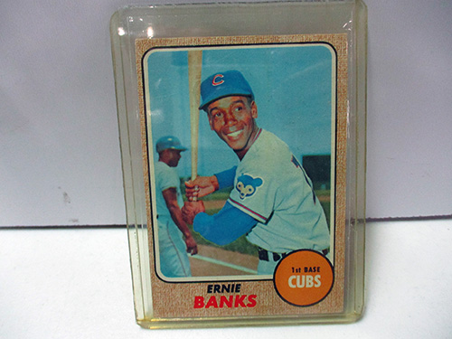 image of 1968 Topps Ernie Banks Chicago Cubs Baseball Card