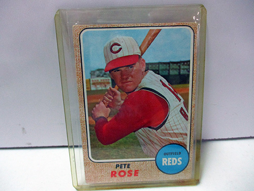 image of 1968 Topps Pete Rose Cincinnati Reds Baseball Card