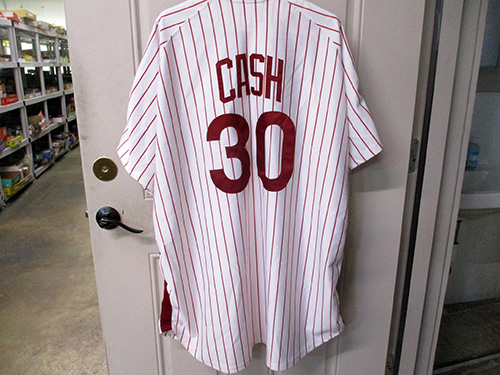 image of Mitchell & Ness 1976 Philadelphia Phillies Dave Cash #30 Pinstripe Jersey