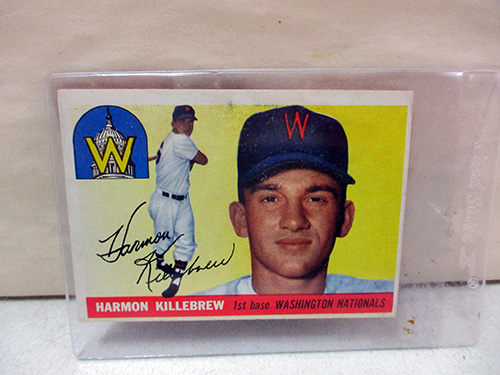 image of 1955 Topps Harmon Killebrew Washington Nationals Rookie Baseball Card