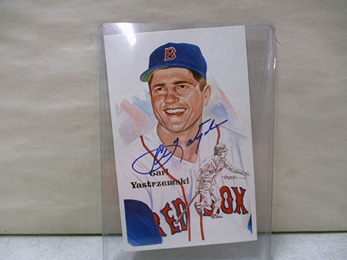 image of Carl Yastrzemski Signed Red Sox Perez Steele