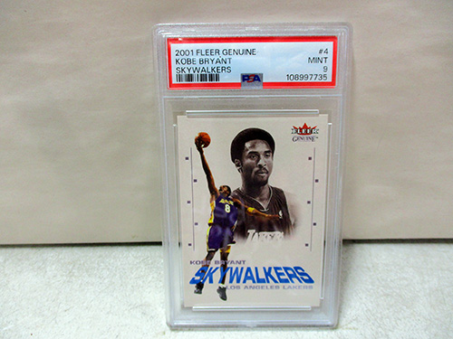 image of 2001 Fleer Genuine Kobe Bryant Skywalkers PSA 9