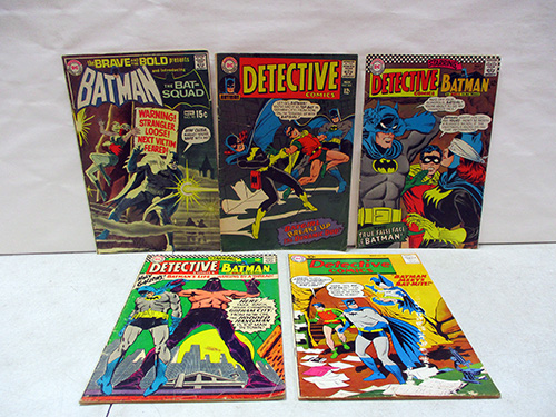 image of Collection of 5 Vintage Batman and Detective Comics