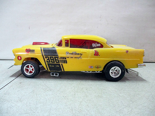 image of Badman Model Car - Yellow Drag Racing