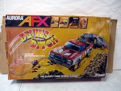 image of Aurora AFX Devil's Ditch Slot Car Set