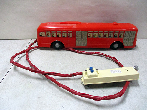 image of Vintage Electric Toy Bus with Controller