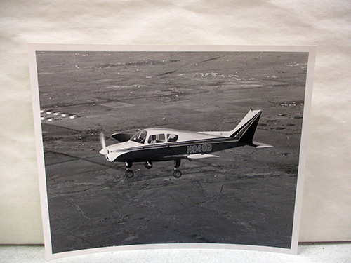 image of Black and White Beechcraft Photograph