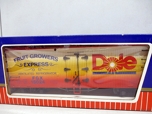 image of USA Trains G Scale Dole Refrigerated Boxcar Model