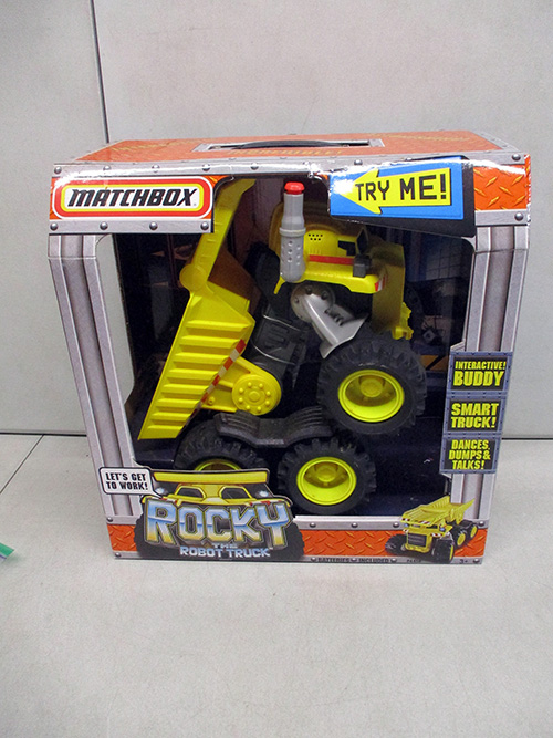 image of Matchbox Rocky Robot Truck with box