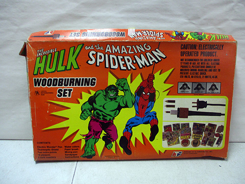 image of The Incredible Hulk and Spider-Man Woodburning Set