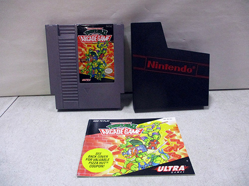 image of Teenage Mutant Ninja Turtles NES Game w/ Manual & Sleeve