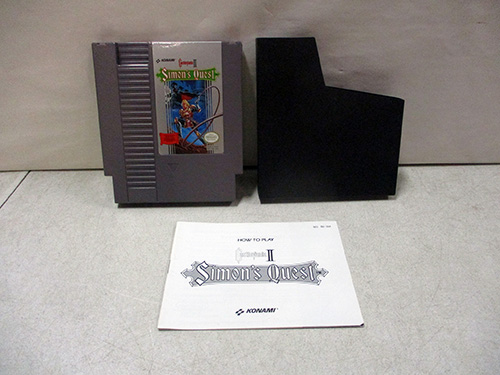 image of Castlevania II Simon's Quest NES Game with Manual